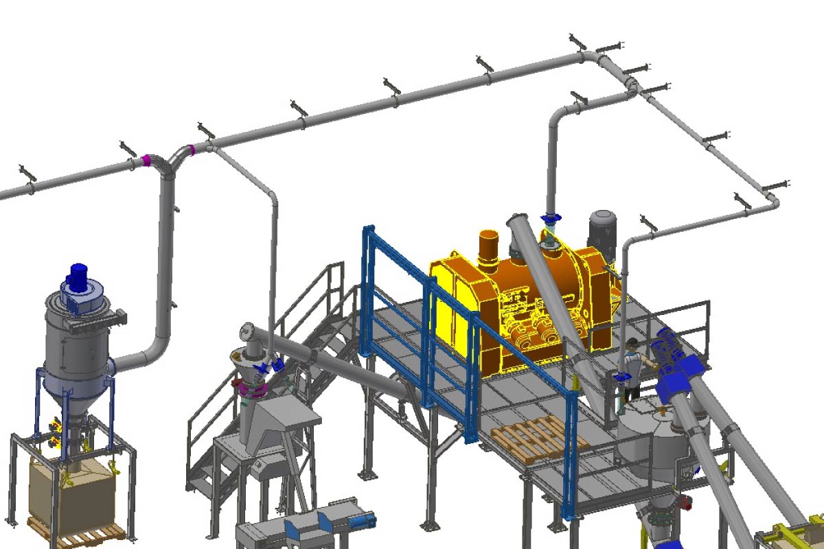 Descarga de Big Bag Modelo Carretilla. Maquinaria Industrial.